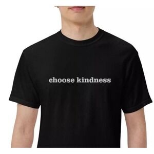 Queer Eye T-Shirt Tee "choose kindness" Unisex Black White Letter Small LGBT NWT